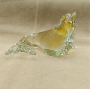 Sea Lion Or Seal Glass Decoration Paper Weight Ocean Animals
